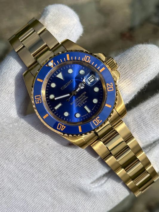 Gold Blue Dial Submariner Mod