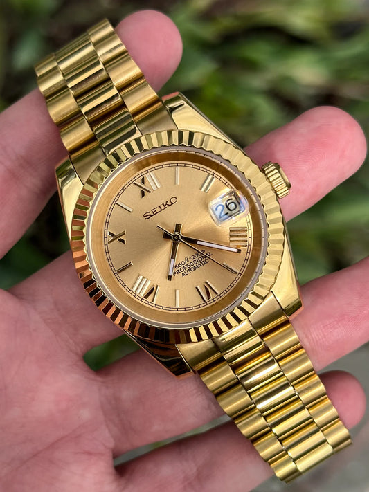 Gold Roman Dial President Mod