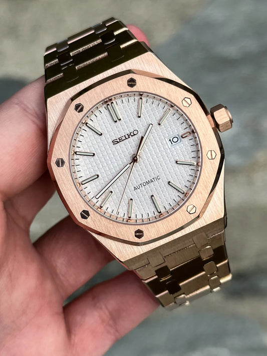Rosegold White Dial Royal Oak Mod