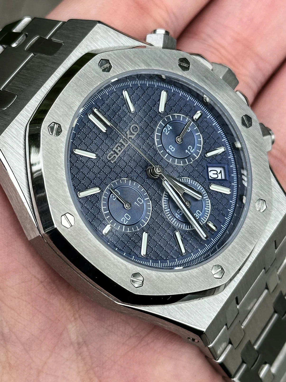 Blue Dial Royal Oak Chronograph Mod