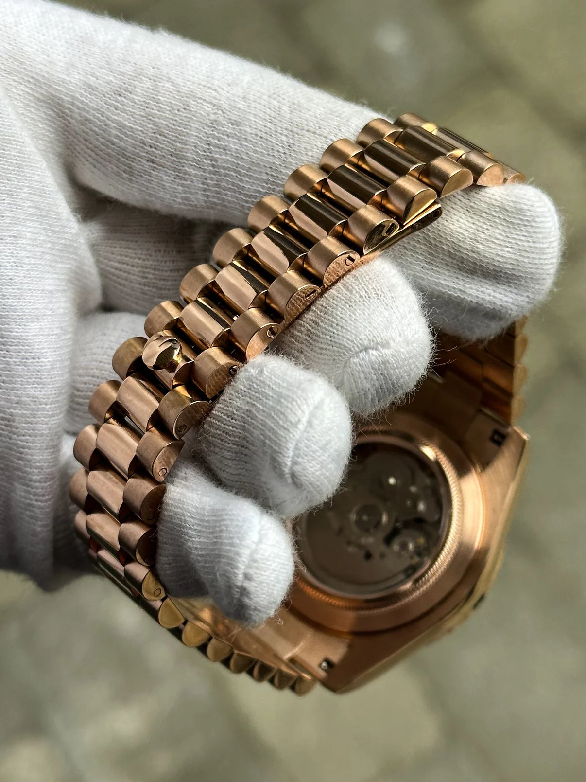 Rosegold Olive Dial President Mod