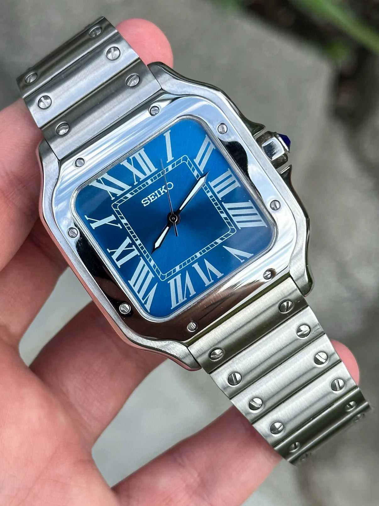 Blue Dial Santos Mod