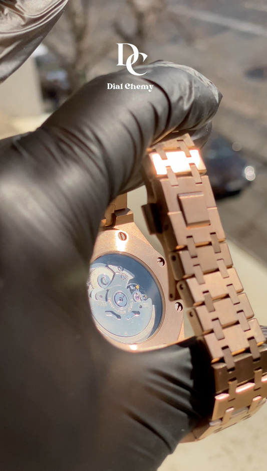Seiko RoyalOak RoseGold Black Mod